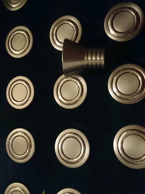 Bronze matte solid door knobs, box pack of 25