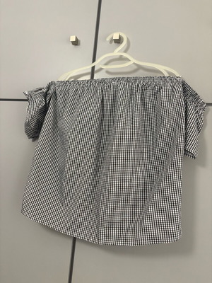 Γυναικεία καρό μπλούζα Coocu off shoulder σαν καινούργια, S/M