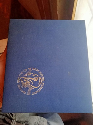 Stamp album with some stamps, mostly cancelled