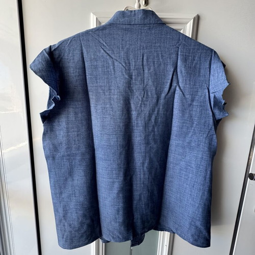 Women's Thin Denim Shirt new, blue, size XXL
