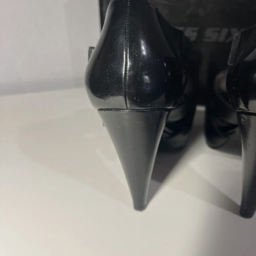 Miss Sixty black high-heeled shoes used, size 39, open sides and front