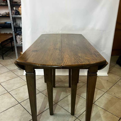 Wooden solid dining table with extension 78x107x134 cm used