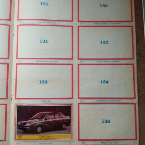 Karouzel Rally Acropolis sticker album used (1990)