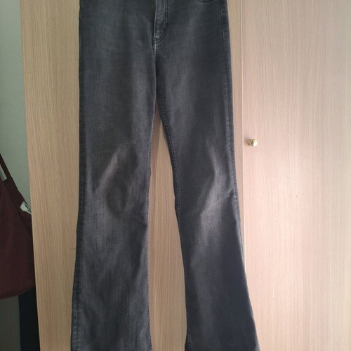 Zara flare jeans black gray like new, size M