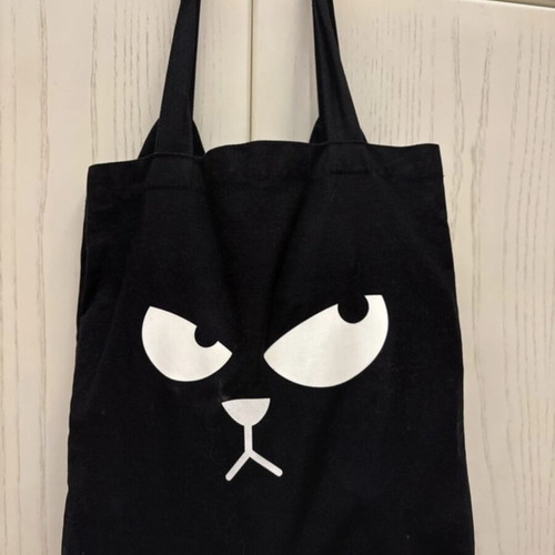 E.D the cat tote bag new, black and white