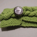 Headband with braid new, green