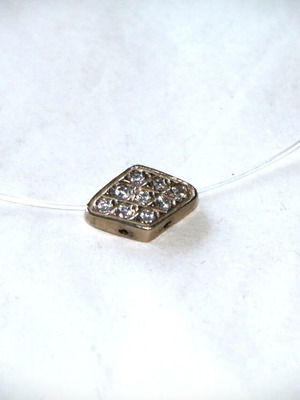 Μενταγιόν ασημένιο sterling silver 925 με ζιργκόνια και αόρατο κορδόνι καινούργιο minimal