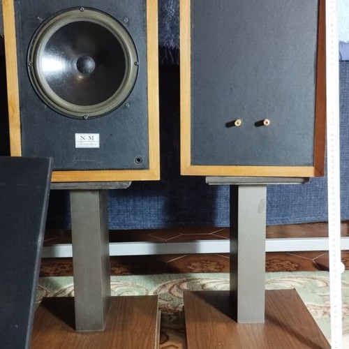 NM Acoustics 8" speakers with stands, refurbished