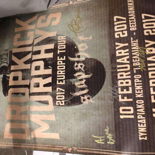 Dropkick Murphys poster signed, 50x70, like new