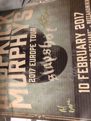 Dropkick Murphys poster signed, 50x70, like new