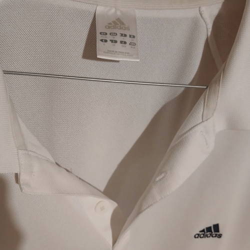 Adidas polo shirt size M like new, white