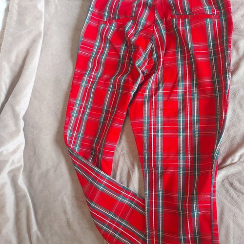 H&M women's elastic plaid pants like new, size 42