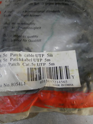 Patch cable UTP Cat. 5e 5m like new