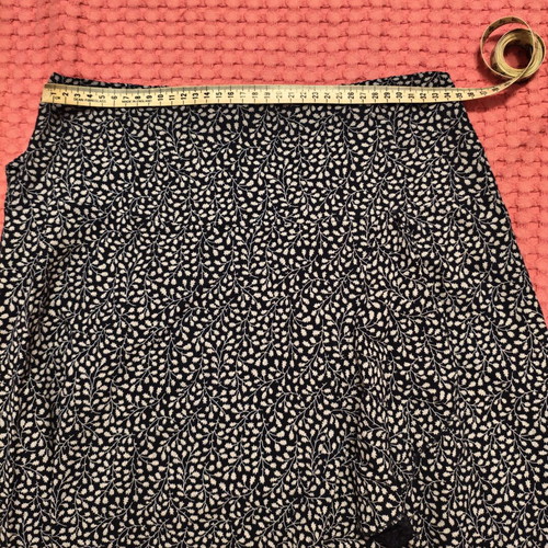 Boho Chic Maxi Skirt, One Size, blue with white floral print
