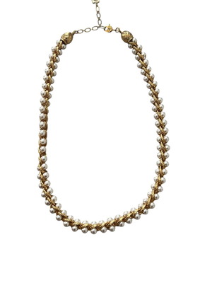 Κολιέ Pierre Balmain με πέρλες σαν καινούργιο, άσπρο και χρυσαφί