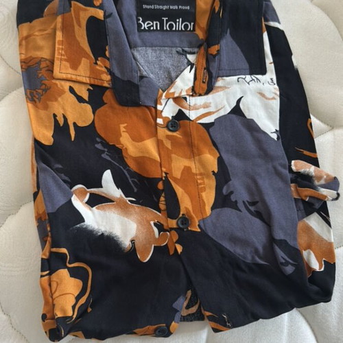 Ben Tailor men's short-sleeve shirt used, multicolor, size L