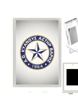 ΑΟ Κυανούς Αστήρ Βάρης μαγνητάκι ψυγείου καινούργιο, ακρυλική κορνίζα