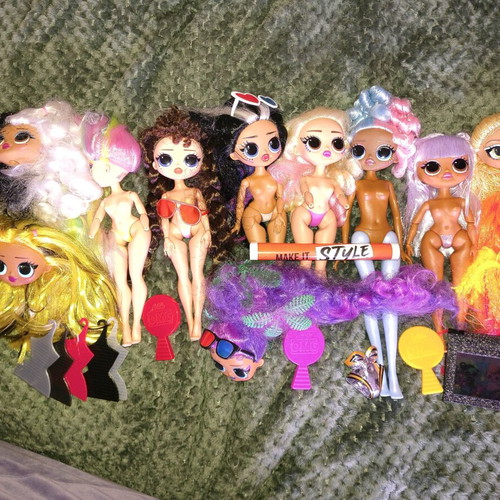 Lol OMG Fierce dolls and parts used