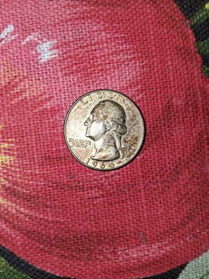 Ασημένιο κέρμα 25 Cents ΗΠΑ Quarter 1964-D, 90% ασήμι