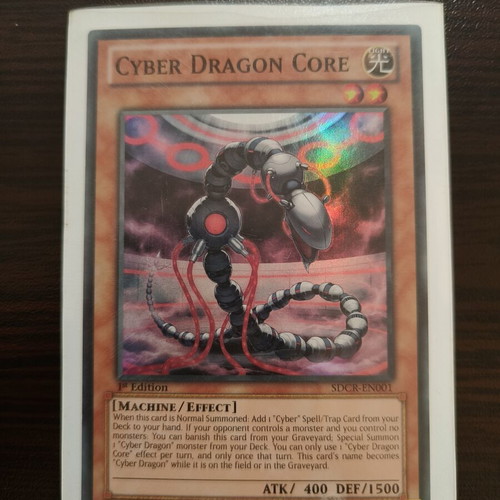 Yu-Gi-Oh Cyber Dragon Core card like new, super rare