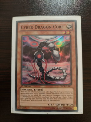 Yu-Gi-Oh Cyber Dragon Core card like new, super rare