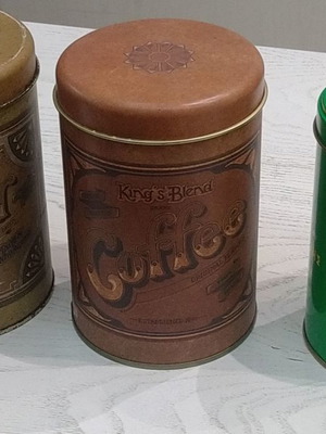 Метални кутии комплект от три за захар, кафе или декорация