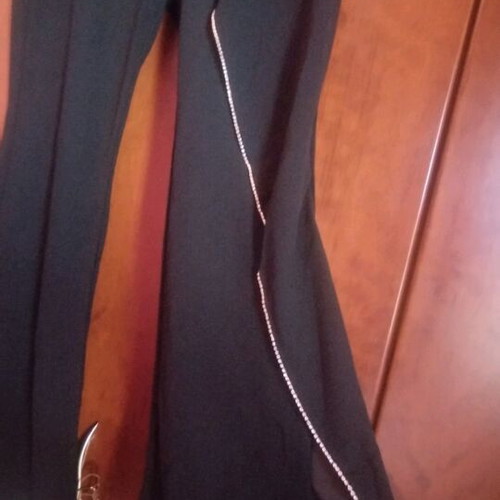 Black flare pants with strass Shein new, size L