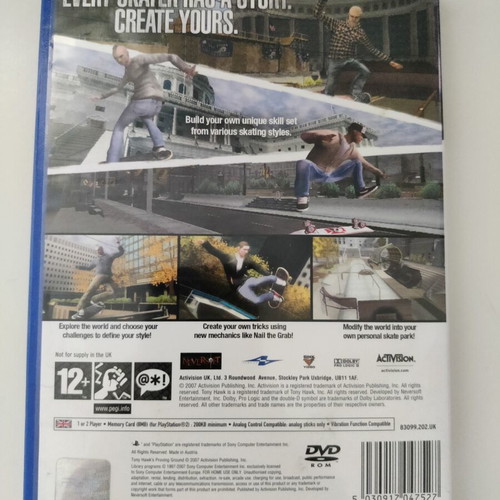 Tony Hawk's Proving Ground PS2 game used, complete CIB