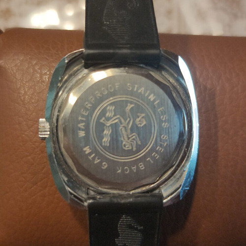 Vintage Willy’s Terylene ICI Diver watch, blue dial, 17 jewels