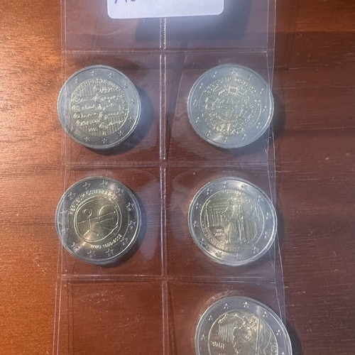 2 Euro commemorative coins Austria set of 5 like new
