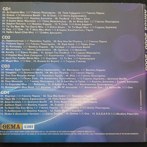 Minos 2000-2005 60 Super Hits CD
