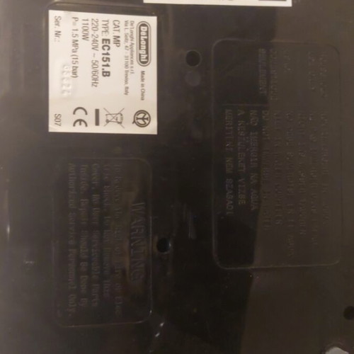 Delonghi coffee machine model EC151-B like new