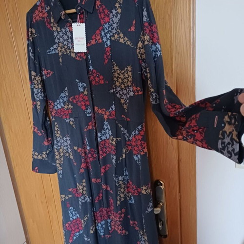 Dress new, size M, dark green with colorful stars