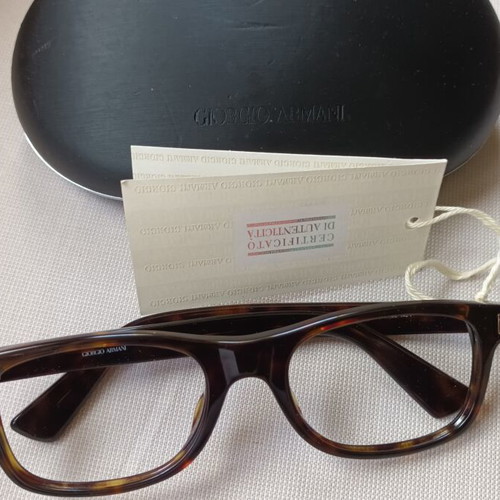 Giorgio Armani eyeglass frame new with brown case