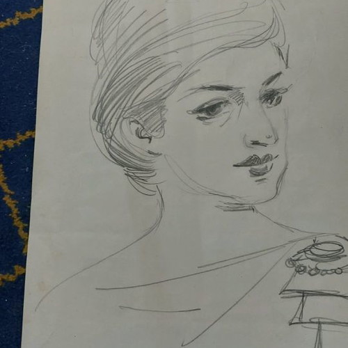 Portrait of a woman by A.Kanas rare artwork