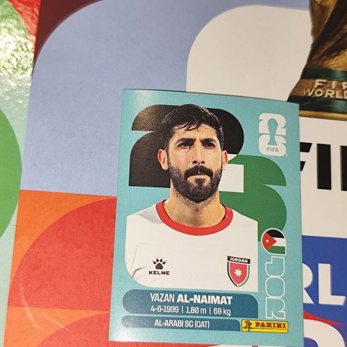 Yazan Al-Naimat World Cup 2026 Panini sticker JOR16