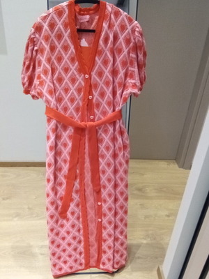 Karavan Loreley knitted dress, red and pink