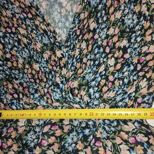 Long floral dress like new, pleated and lined, size M