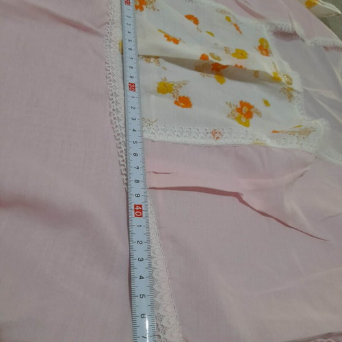 Vintage women's nightgown new old stock, size 52, pink floral