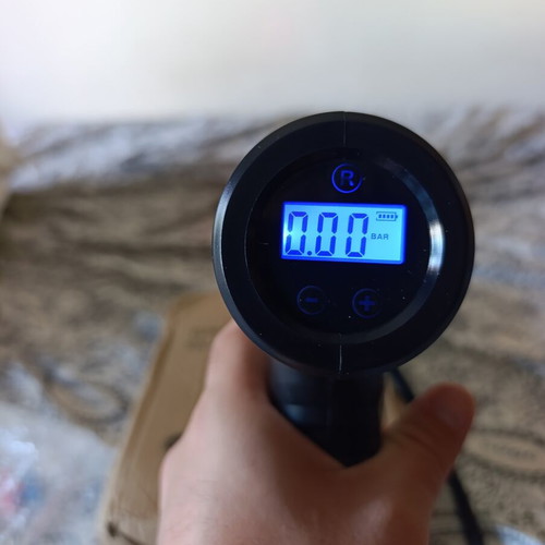 Tire Inflator with Flashlight for Car, Motorcycle, and Bicycle like new