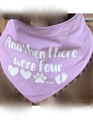 Кучешка бандана And then there were four розова нова