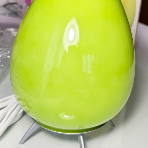 Glass table lamp light green new
