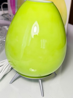 Glass table lamp light green new