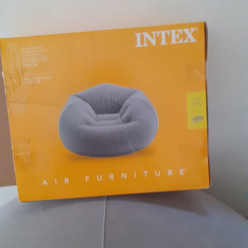 Intex inflatable armchair air furniture, new, gray velvet