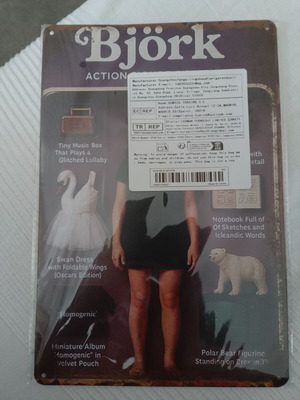 Decorative collectible metal Bjork sign new