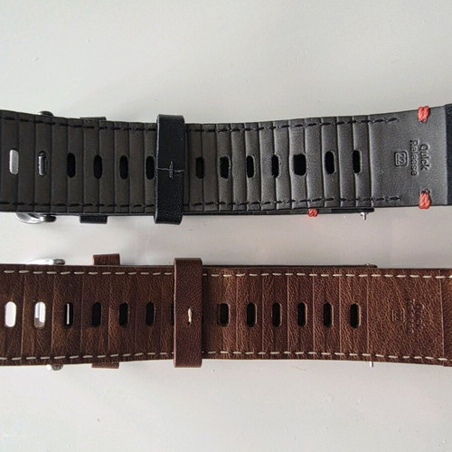 Garmin Quick Release Leather Watch Straps 22mm, 2 Pieces New
