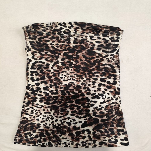 Strapless animal print blouse H&M new, size S