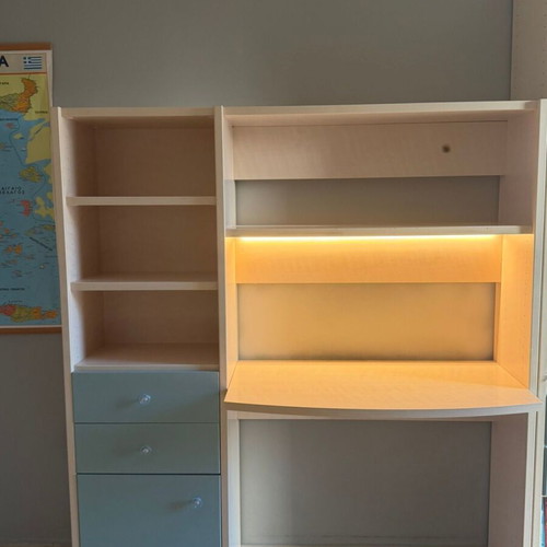 Neoset children's desk furniture with bookshelf and drawers