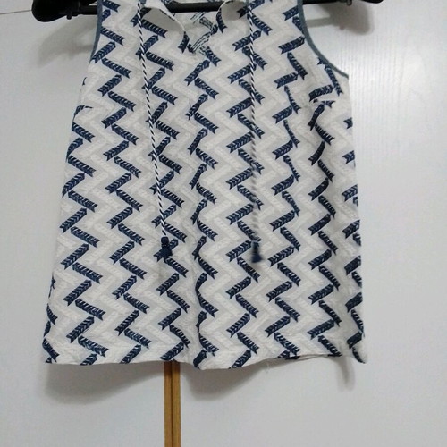 Time Out blouse like new, white and blue, size XS