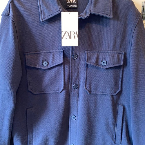 Men's overshirt jacket Zara dark blue size M new